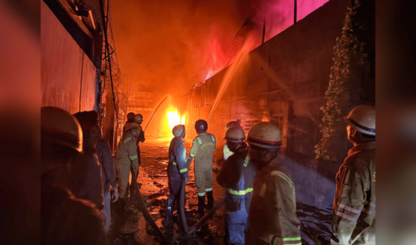 Two fire personnel killed, three injured as wall collapses during firefighting operation at Greater Noida electronics factory
