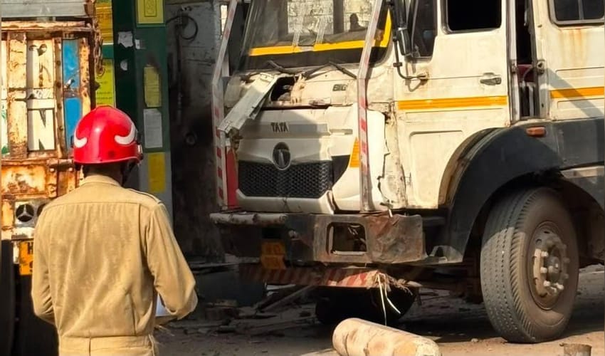 Two killed as CNG cylinder in truck explodes at fuel station in Delhi