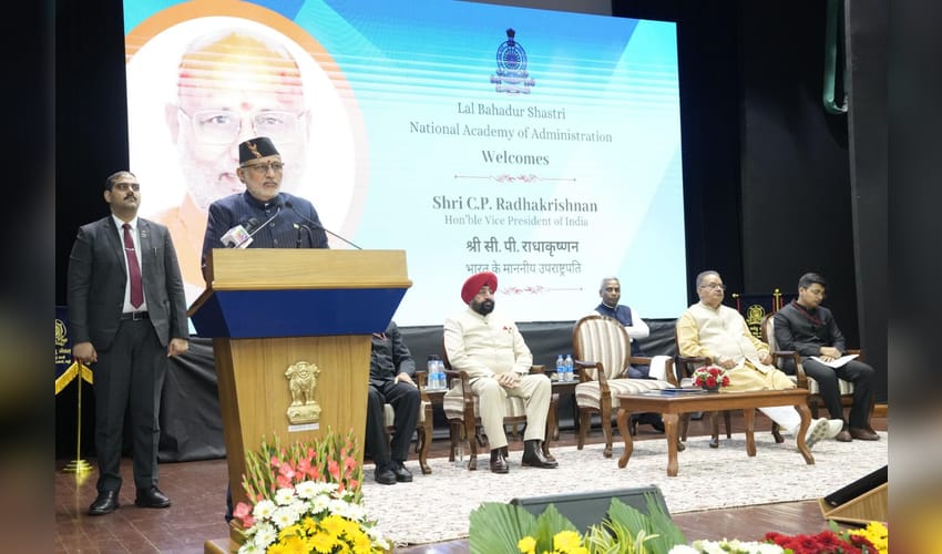 V-P Radhakrishnan asks young IAS officers to maintain integrity in public service