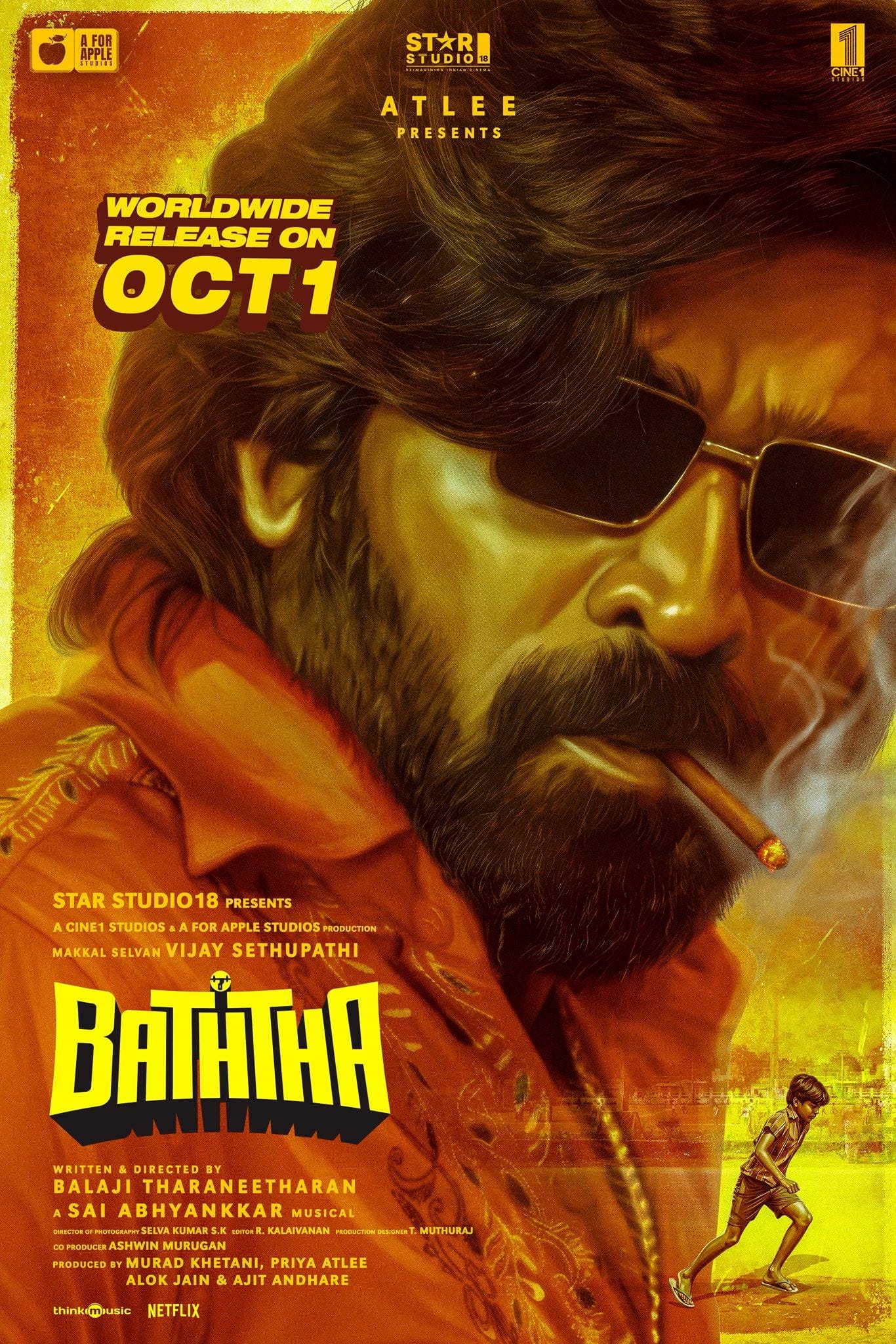 Vijay Sethupathi's film with Balaji Tharaneetharan titled 'Baththa'; film to hit screens on October 1 (Photo: Atlee/X)