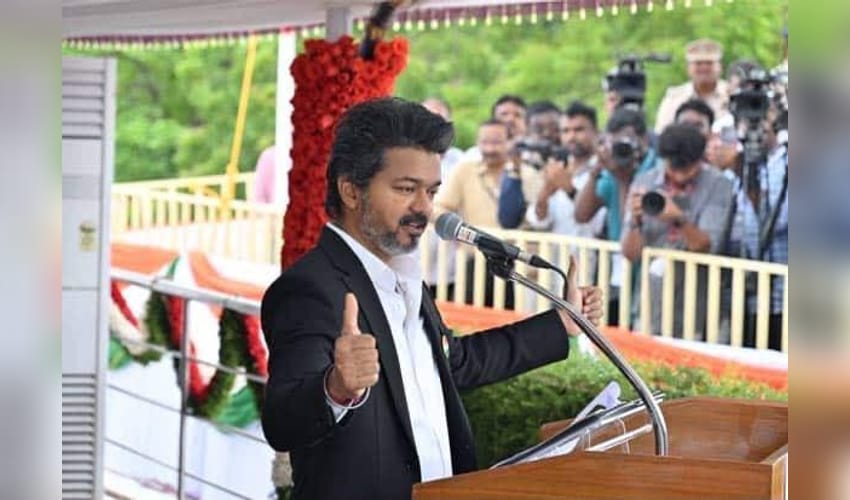 Vijay vows to defend TN's rights, ensure corruption-free governance