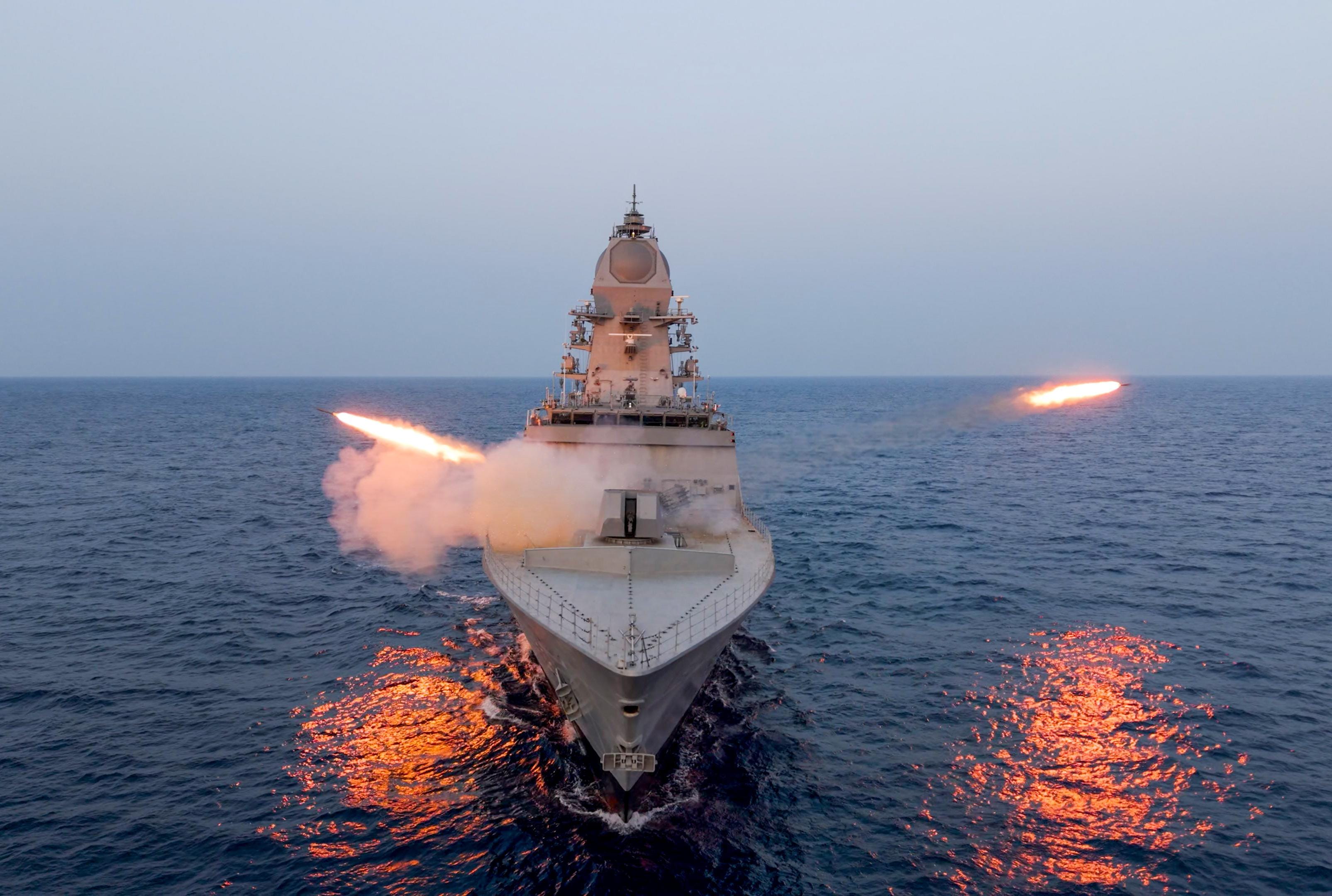 Visakhapatnam: Indigenous stealth frigate Mahendragiri