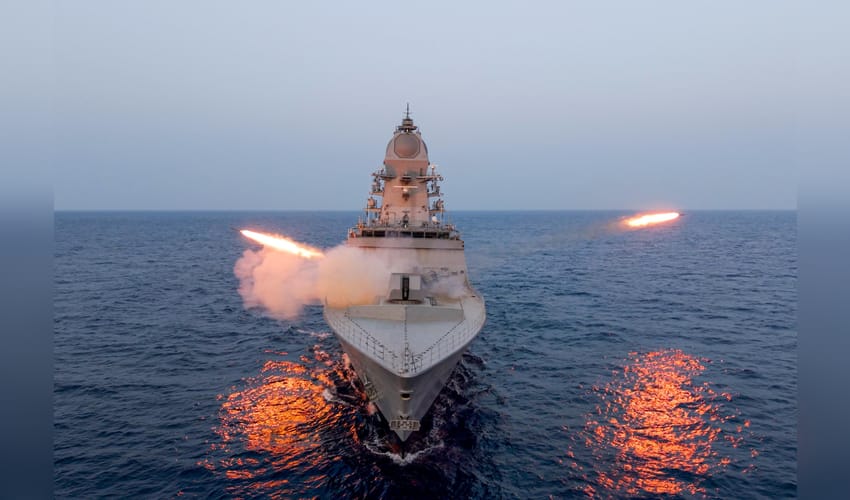 Visakhapatnam: Indigenous stealth frigate Mahendragiri
