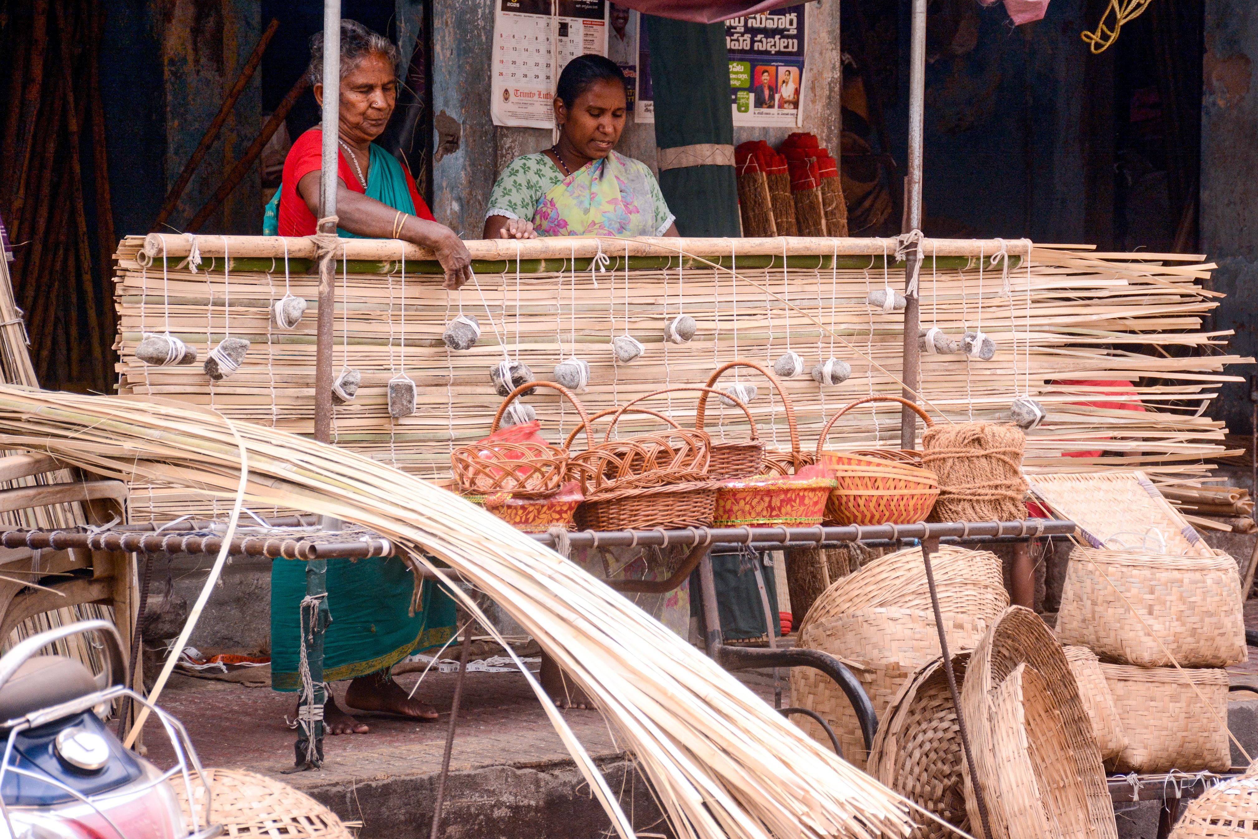 Visakhapatnam: Women Make Bamboo Blinds for Summer Relief