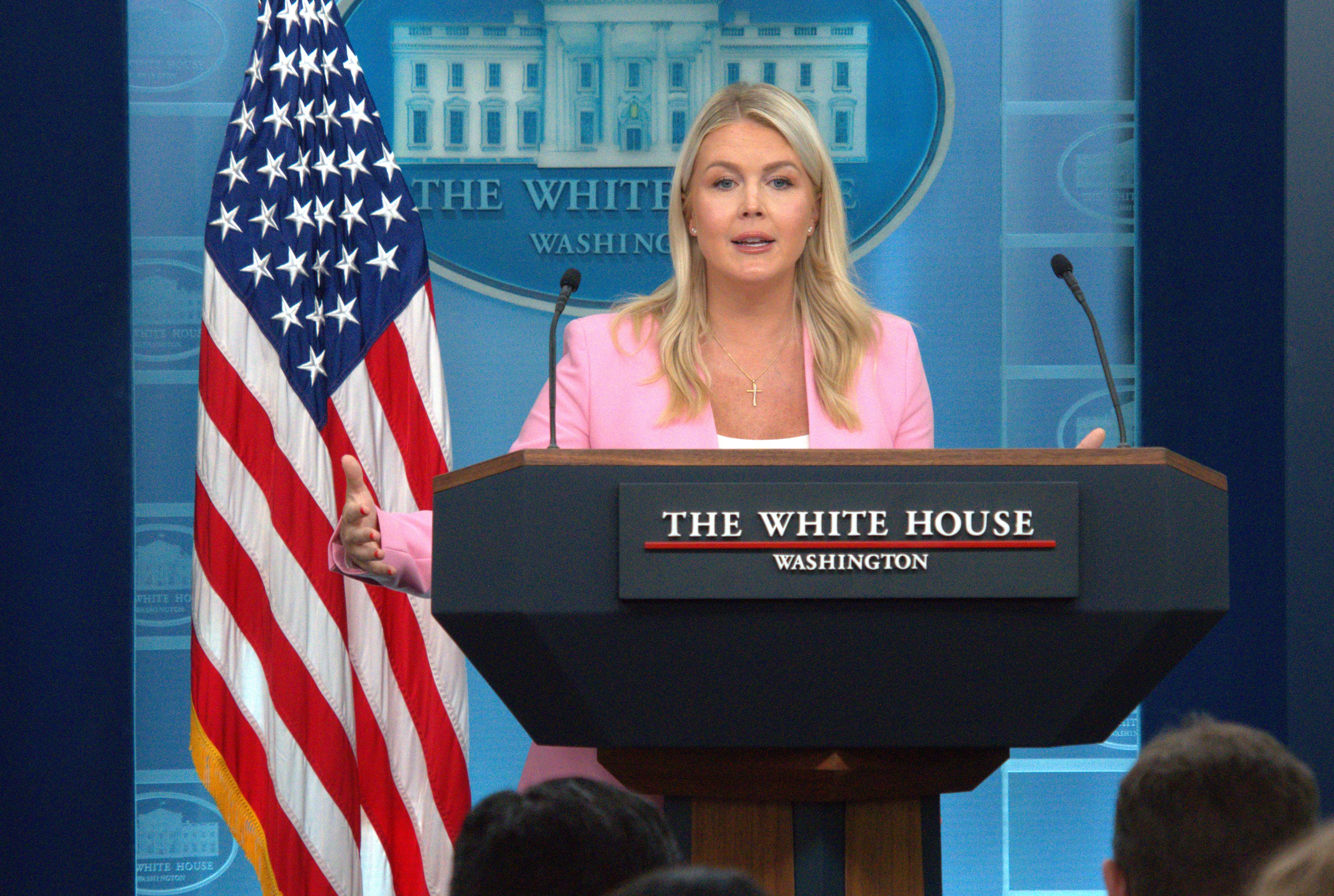 Washington, D.C.: Karoline Leavitt addresses press briefing