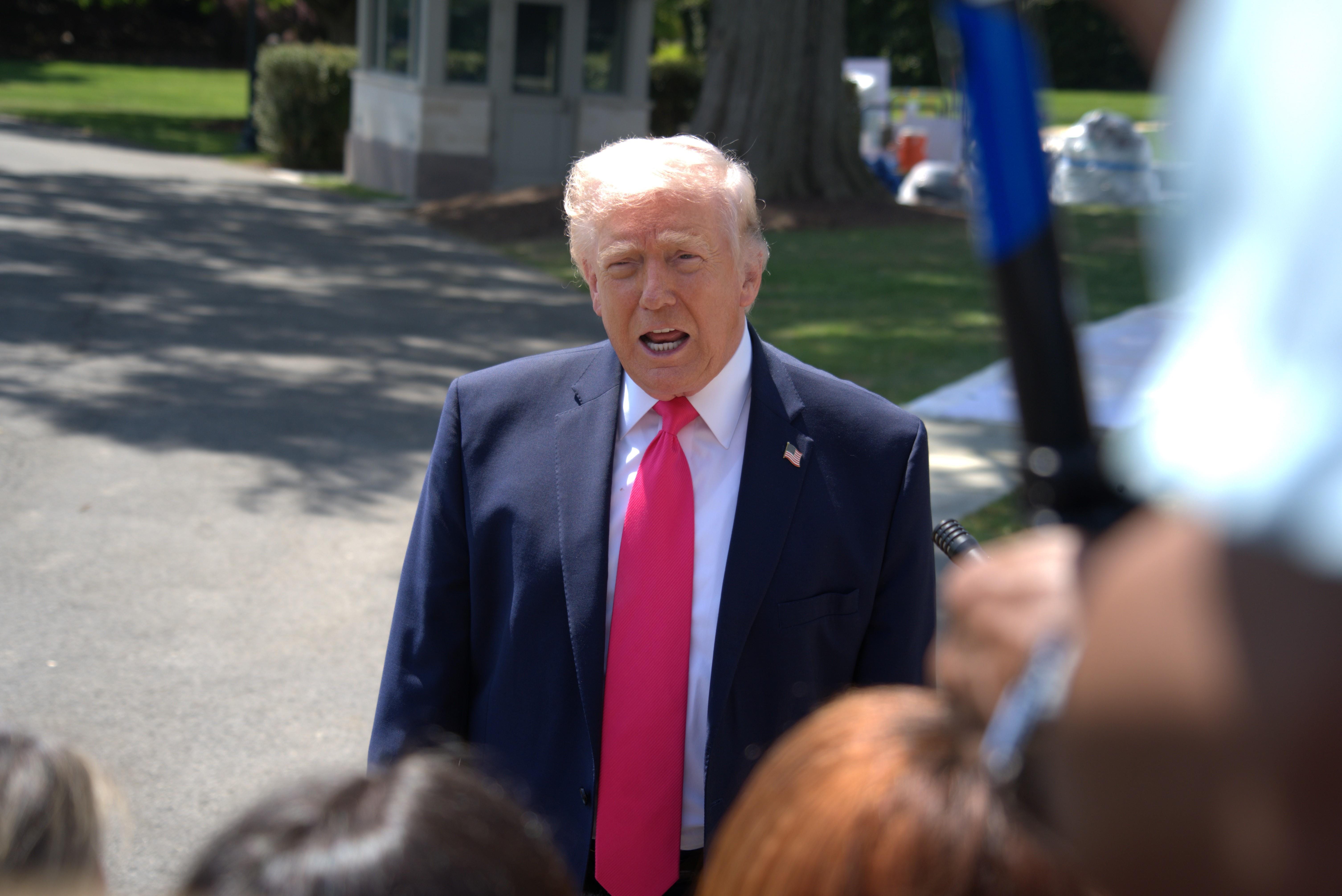 Washington, D.C.: President Trump addresses media at White House