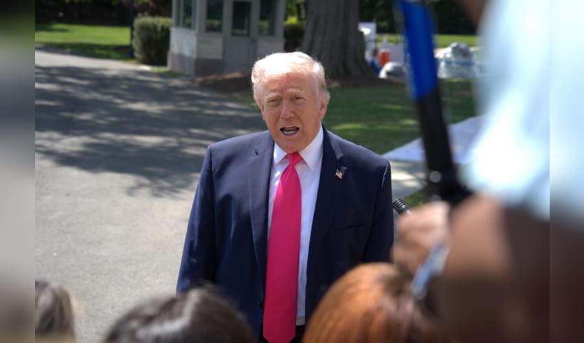 Washington, D.C.: President Trump addresses media at White House