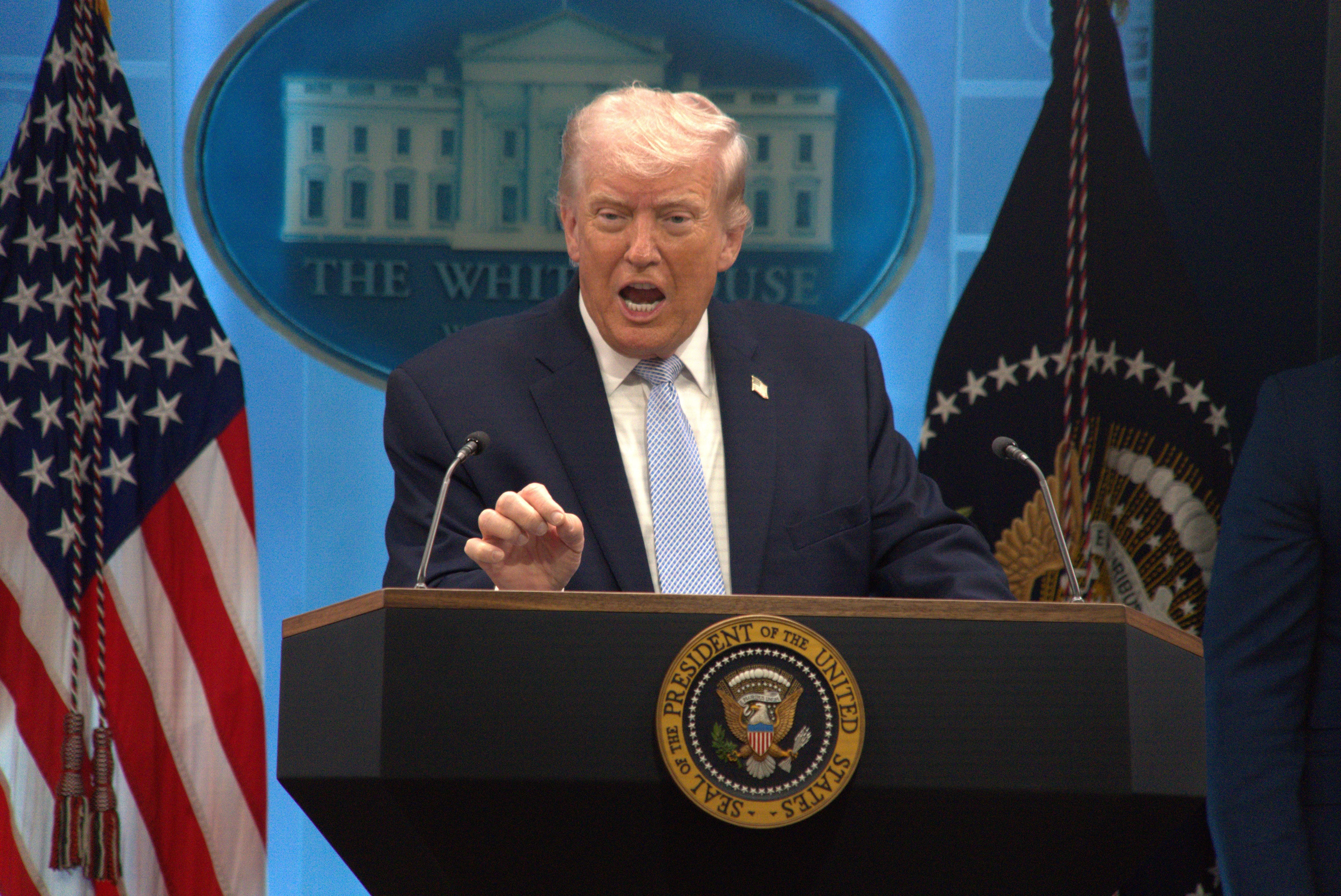 Washington: U.S. President Donald Trump Addresses Press Conference