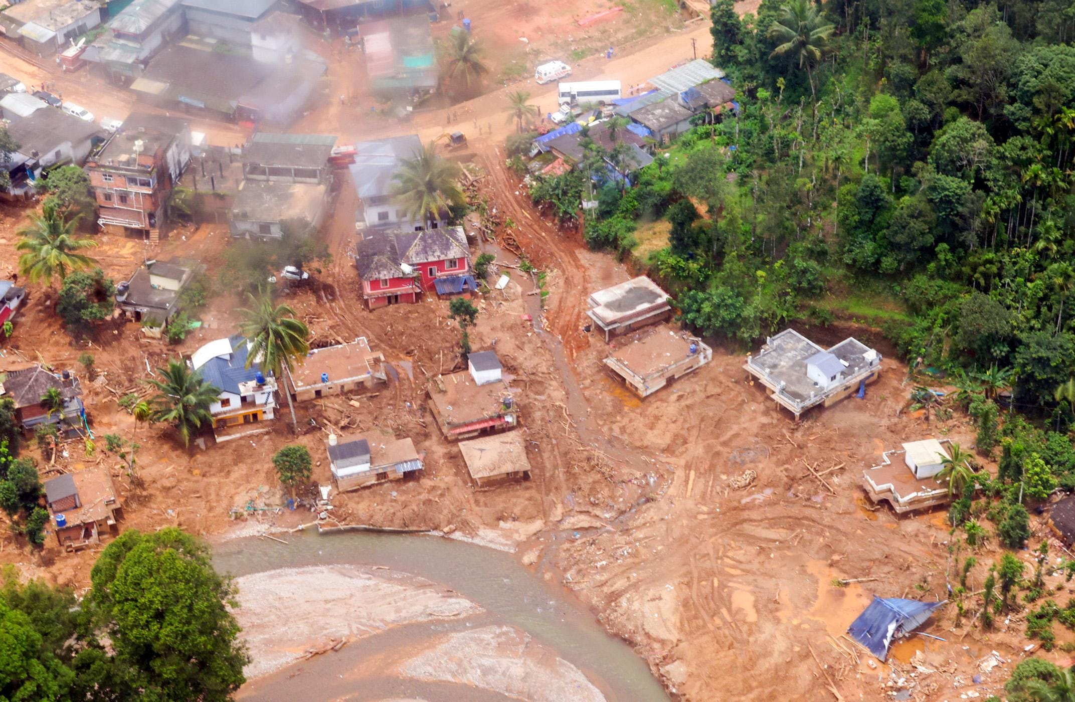 Wayanad: Prime Minister Narendra Modi conducts aerial survey of landslide affected areas at Wayanad, in Kerala 