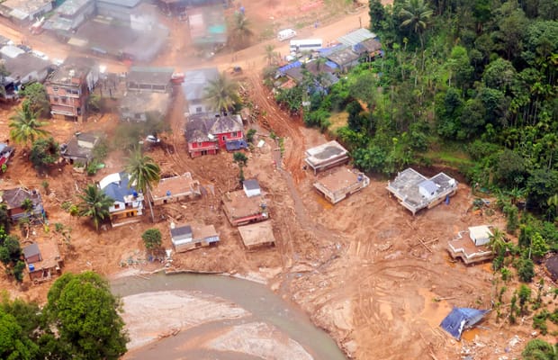Wayanad: Prime Minister Narendra Modi conducts aerial survey of landslide affected areas at Wayanad, in Kerala
