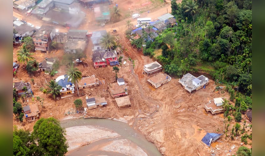 Wayanad: Prime Minister Narendra Modi conducts aerial survey of landslide affected areas at Wayanad, in Kerala