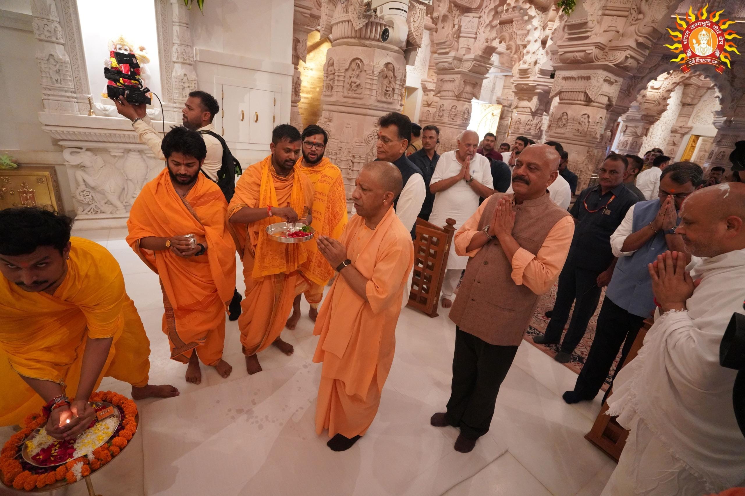 Yogi Adityanath meets Ram Temple Trust CEO during Ayodhya visit