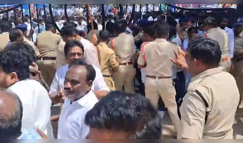 YSRCP condemns police crackdown on protests over DSC irregularities